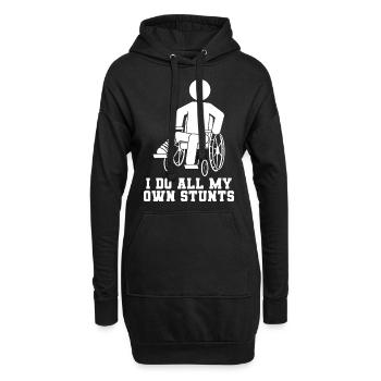 I Do All My Own Stunts - Hoodie-Kleid - Schwarz - Vorne