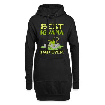 Bester Leguan Vater aller Zeiten Eidechse Haustier Vatertag - Hoodie-Kleid - Schwarz - Vorne