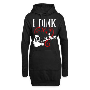 Pickleball Pun Coeur Valentines - Sweat-shirt à capuche long Femme - noir - Devant