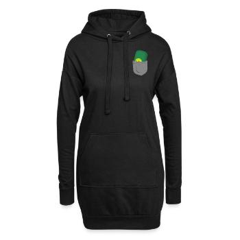 Pickleball Pocket - Hoodie-Kleid - Schwarz - Vorne