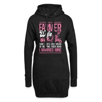 Farming Farmer Wife Tractor Farmer - Hoodie-Kleid - Schwarz - Vorne