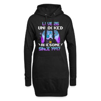 Level 26 Freigeschaltet Awesome seit 1997 Funny Gamer - Hoodie-Kleid - Schwarz - Vorne