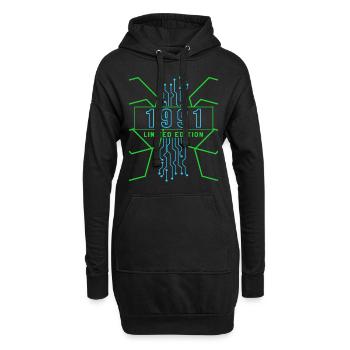 Anniversaire 1991 Gaming Limited Edition Gamer - Sweat-shirt à capuche long Femme - noir - Devant