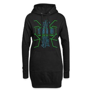 Geburtstag 1998 Gaming Limited Edition Gamer - Hoodie-Kleid - Schwarz - Vorne