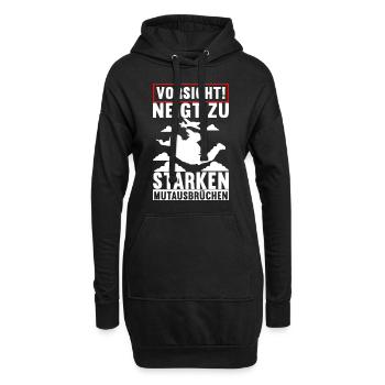 Fallschirmspringer Fallschirmsprung - Hoodie-Kleid - Schwarz - Vorne