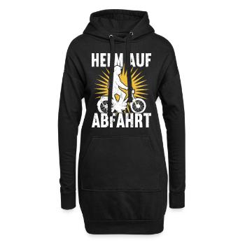 Mofa Moped Zweirad Mofafahrer Mofas - Hoodie-Kleid - Schwarz - Vorne