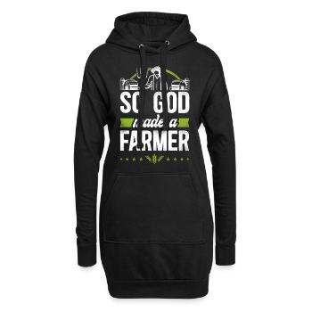Farming Farmer Vintage So God Made - Hoodie-Kleid - Schwarz - Vorne
