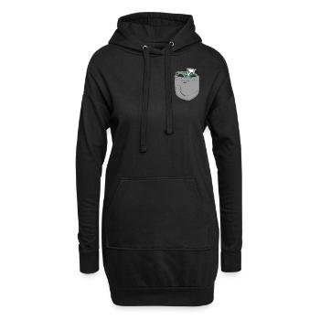 Tracteur de poche agricole agricole - Sweat-shirt à capuche long Femme - noir - Devant