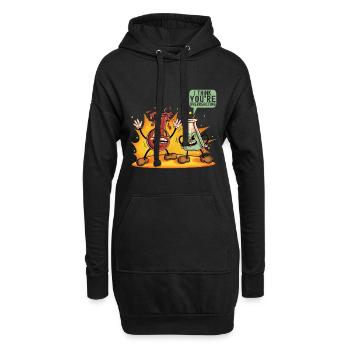 Chimiste chimiste - Sweat-shirt à capuche long Femme - noir - Devant