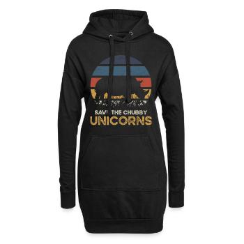 Sauvez les licornes potelées Rhinoceros Horn Zoo - Sweat-shirt à capuche long Femme - noir - Devant