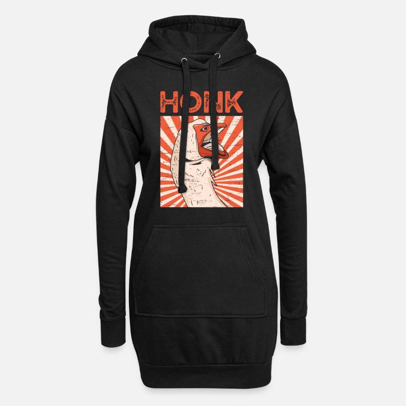 Honk Gans Farm Ei Vogeljäger - Hoodie-Kleid - Schwarz