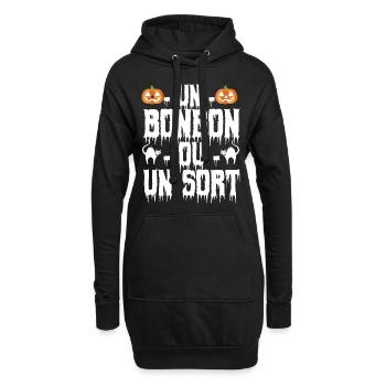 un bonbon ou un sort - Sweat-shirt à capuche long Femme - noir - Devant