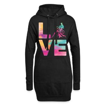 Drôle de vélo de route à vélo - Sweat-shirt à capuche long Femme - noir - Devant