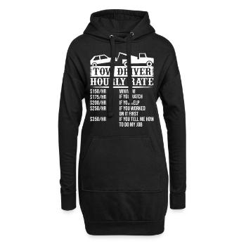 Tow Driver Trucker Hourly Rate Tow Truck Driver - Hoodie-Kleid - Schwarz - Vorne