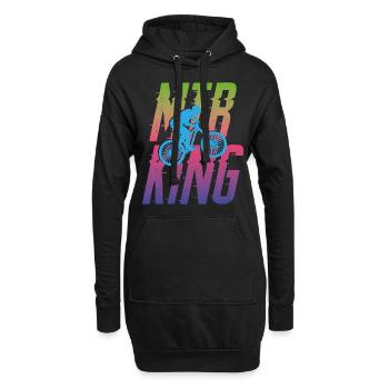 Enduro MTB Mountain Bike Riding - Hoodie Dress - black - Front