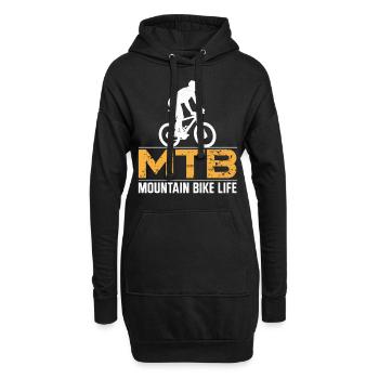 Enduro MTB Mountain Bike Riding - Hoodie Dress - black - Front