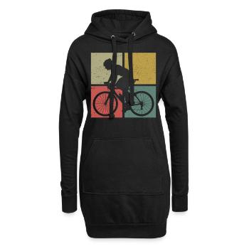 Funny Road Bike Riding Cycling - Hoodie-Kleid - Schwarz - Vorne