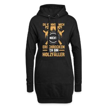 Waldarbeiter Förster Waldarbeit Holzfäller - Hoodie-Kleid - Schwarz - Vorne