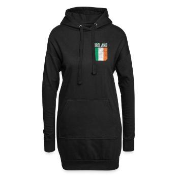 Irland Flagge Irisch - Hoodie-Kleid - Schwarz - Vorne
