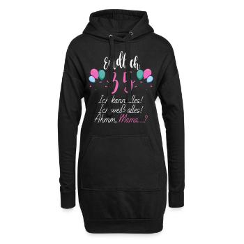 Endlich 35 Ich Kann Alles Ich Weiß Alles - Hoodie-Kleid - Schwarz - Vorne