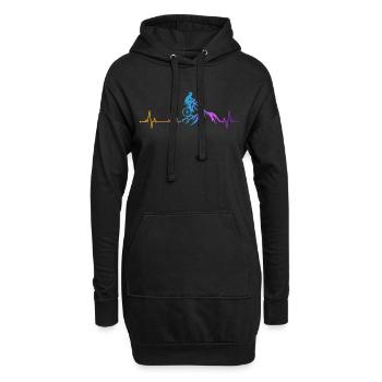 Drôle de vélo de route à vélo - Sweat-shirt à capuche long Femme - noir - Devant