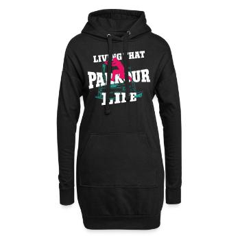 Parkour Free Running Traceur - Hoodie-Kleid - Schwarz - Vorne