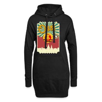 Allemagne de l’Est Cadeau Est Ossi RDA Ostalgie - Sweat-shirt à capuche long Femme - noir - Devant