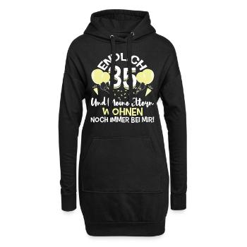 Endlich 35 Meine Eltern Wohnen noch bei mir - Hoodie-Kleid - Schwarz - Vorne