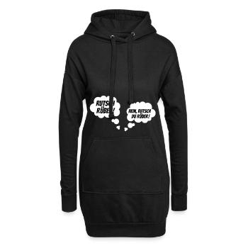 Lustige Sprechblase Schwangerschaft Verkünden - Hoodie-Kleid - Schwarz - Vorne