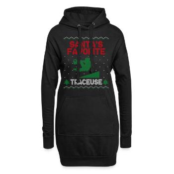 Parkour Free Running Traceur Ugly - Sweat-shirt à capuche long Femme - noir - Devant