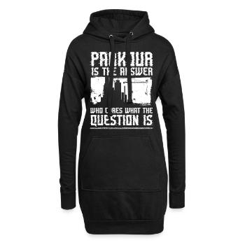 Parkour Free Running Traceur - Sweat-shirt à capuche long Femme - noir - Devant