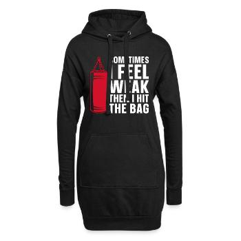 Kickboxing Sometimes I Feel Kickboxer Boxing Fight - Hoodie-Kleid - Schwarz - Vorne