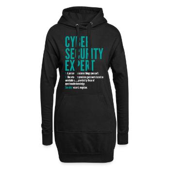 Cyber Security Expert Definition Coding Hacker - Hoodie-Kleid - Schwarz - Vorne
