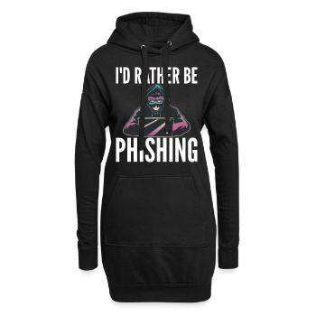 I'd rather have a hacker graphic of a - Hoodie Dress - black - Front