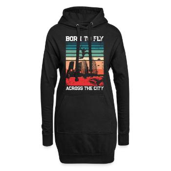 Parkour Free Running Traceur - Hoodie-Kleid - Schwarz - Vorne