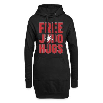 Judo Hugs Gratuit Combattant Karaté Sports - Sweat-shirt à capuche long Femme - noir - Devant