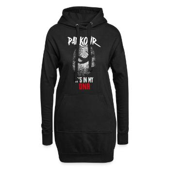 Parkour Free Running Traceur Dna - Hoodie-Kleid - Schwarz - Vorne