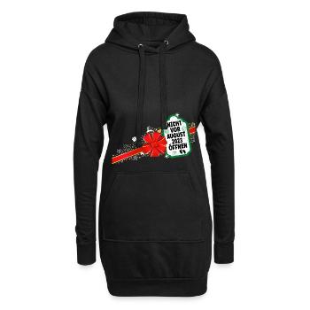 Weihnachten Schwangerschaft Verkünden Ideen - Hoodie-Kleid - Schwarz - Vorne