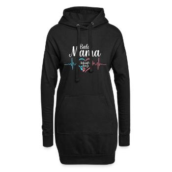 Bald Mama - Lustige Schwangerschaft Verkünden - Hoodie-Kleid - Schwarz - Vorne