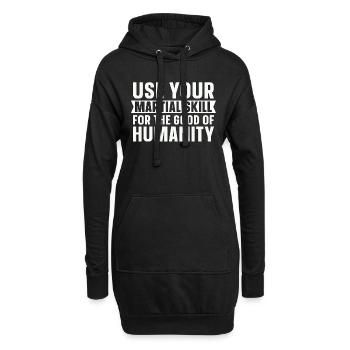 Wing Chun Use Your Martial Skill Fighter Fighters - Hoodie-Kleid - Schwarz - Vorne