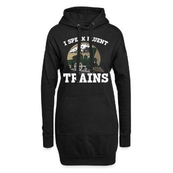 Steam Train Driver Trainspotting - Hoodie-Kleid - Schwarz - Vorne