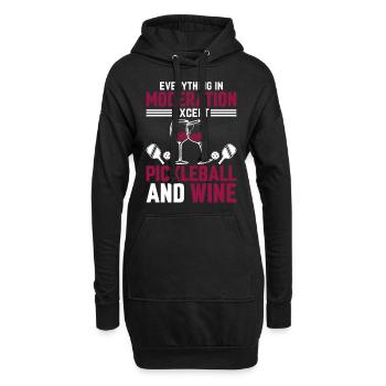 Jouer au Pickleball Tennis Paddleball Pickleball - Sweat-shirt à capuche long Femme - noir - Devant