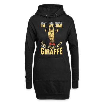 Les girafes sont géniales, je suis géniale, donc je suis un - Sweat-shirt à capuche long Femme - noir - Devant