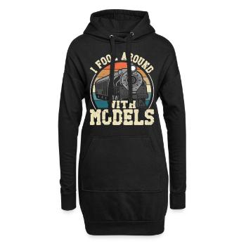 Steam Train Driver Trainspotting - Hoodie-Kleid - Schwarz - Vorne