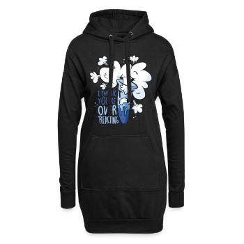 Science - Je pense que vous réagissez de manière excessive - Sweat-shirt à capuche long Femme - noir - Devant