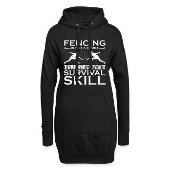 Fencing Is Not A Sport It's Longswords Duel Fencer - Hoodie-Kleid - Schwarz - Vorne