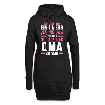 Großmutter Großmama Omi Oma - Hoodie-Kleid - Schwarz - Vorne