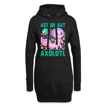 Axolotl Amant Drôle Astronaute Axolotl - Sweat-shirt à capuche long Femme - noir - Devant
