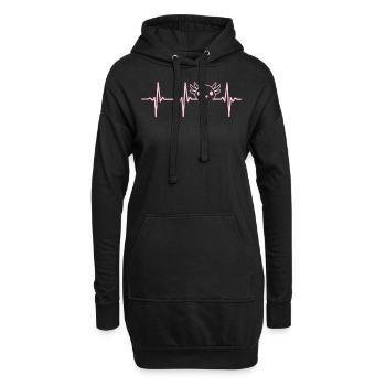 Axolotl Lover Kawaii Axolotl Heartbeat Axolotl - Sweat-shirt à capuche long Femme - noir - Devant
