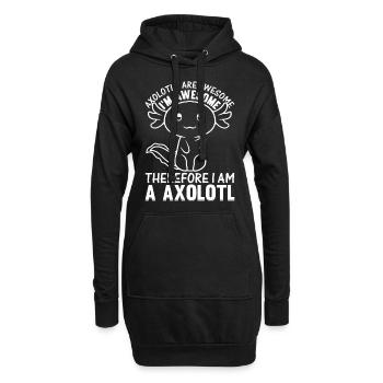 Les axolotls sont géniaux je suis génial donc je suis un - Sweat-shirt à capuche long Femme - noir - Devant